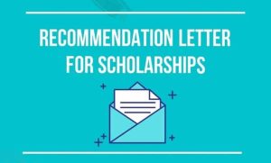 Scholarship recommendation letter image